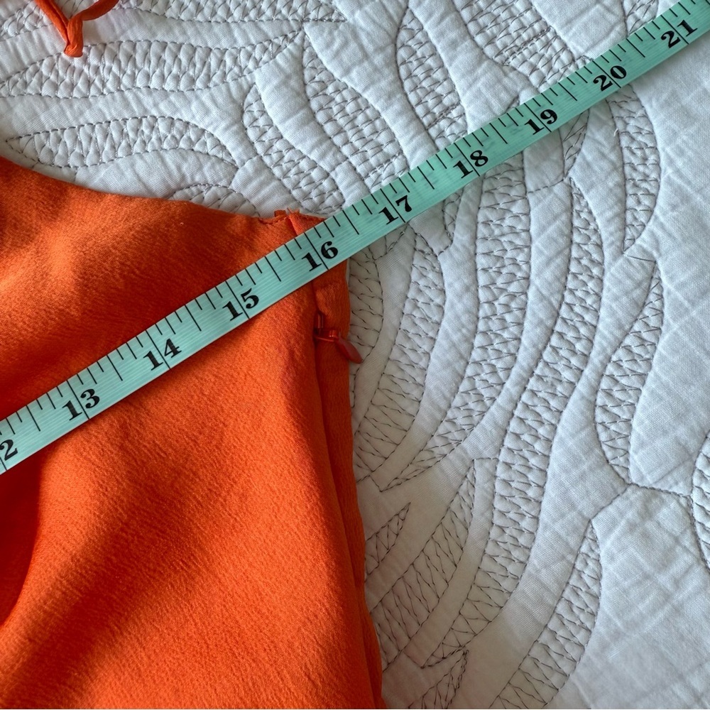 Sandro - Praline Ruched Satin-crepe Midi Dress - Orange Tomato - Picture 12 of 13